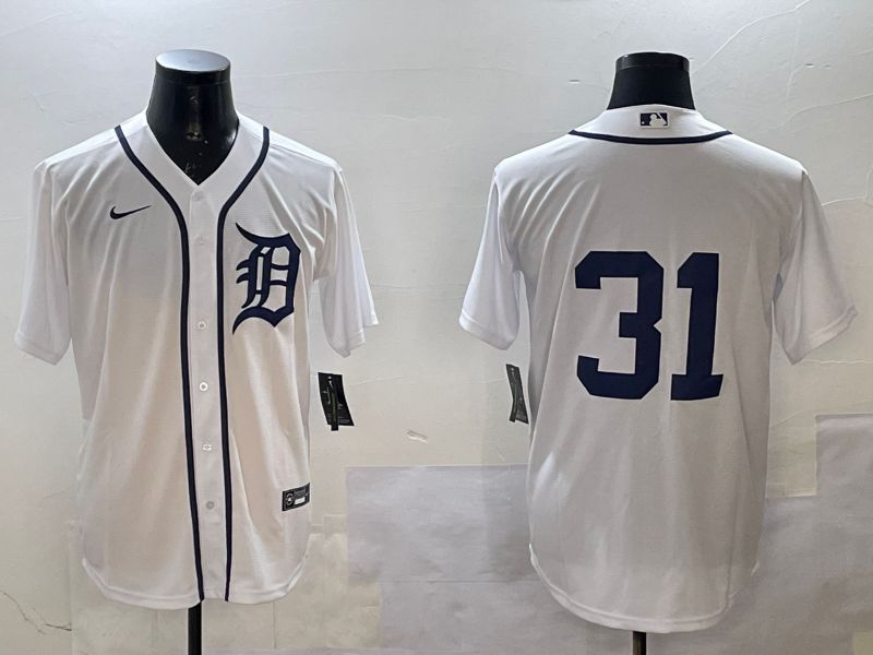 Men Detroit Tigers #31 No Name White Game 2025 Nike MLB Jersey style 1